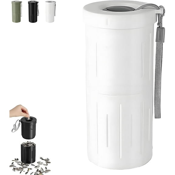 Sunflower Seed Spit Cup 2026 New – Portable with Seed Organizer And Shell Storage, Durable Pistachio Bowl for In-Car Snacking, Outdoor Gatherings & Sports Games