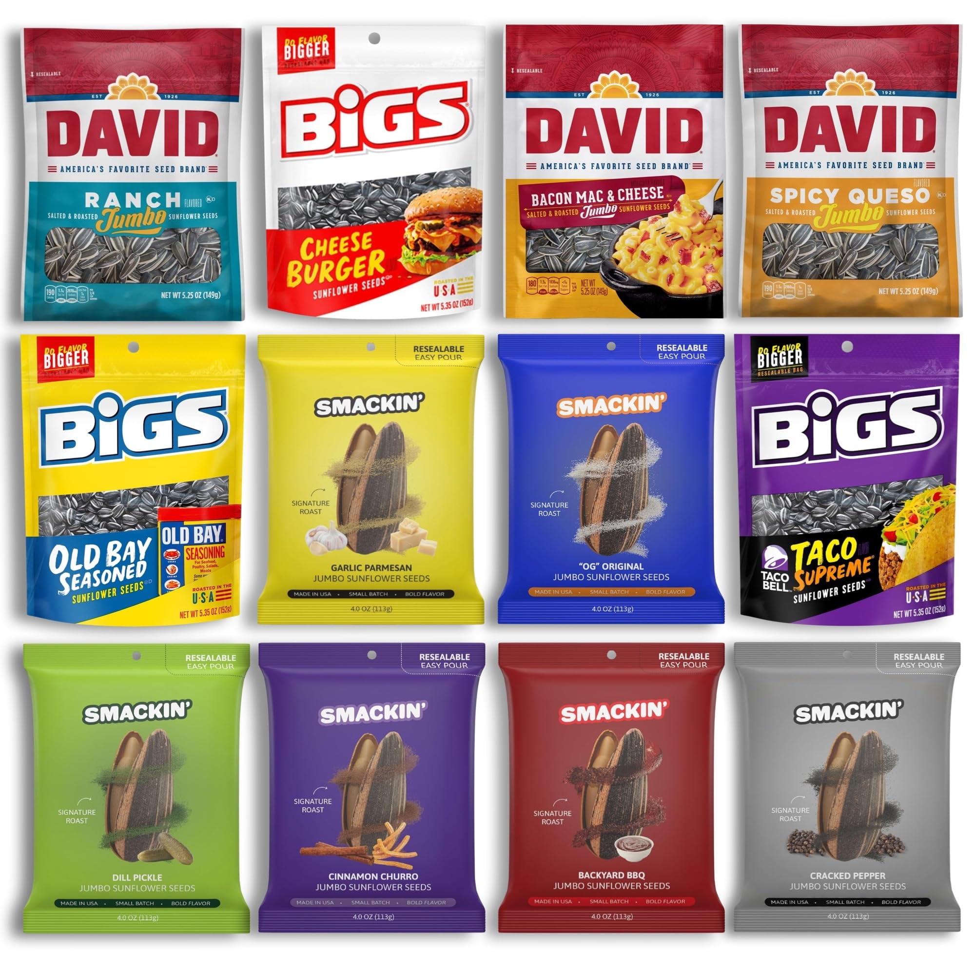 Sunflower Seeds 12 Unique Flavors Variety Pack Bundled by Tribeca
