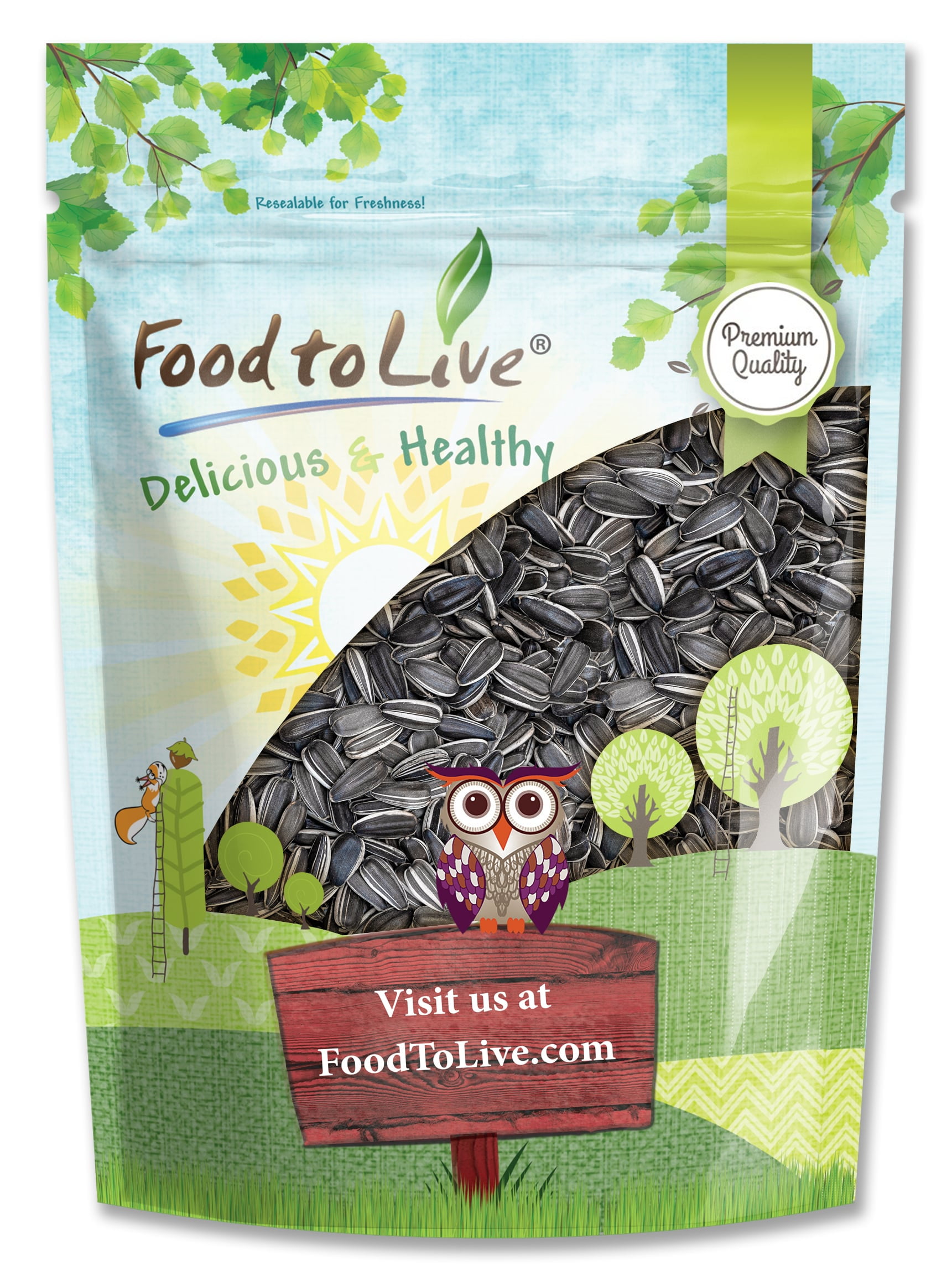 Sunflower Seeds, 2.5 Pounds – In shell, Raw, Vegan, Bulk