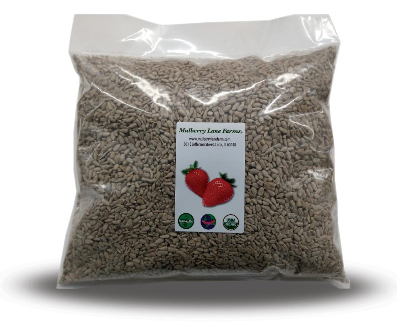 Sunflower Seeds, 5 Pounds (Five lbs) Shelled, Raw, Unsalted, No Salt, USDA Certified Organic, Non-GMO, Bulk.  Mulberry Lane Farms
