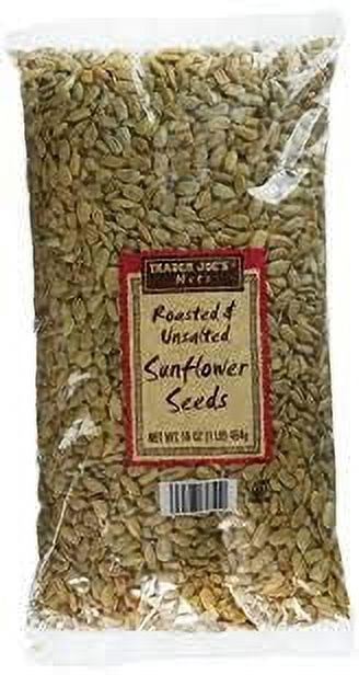 Sunflower Seeds Roasted & Unsalted 16 oz Bag (Pack of 2)