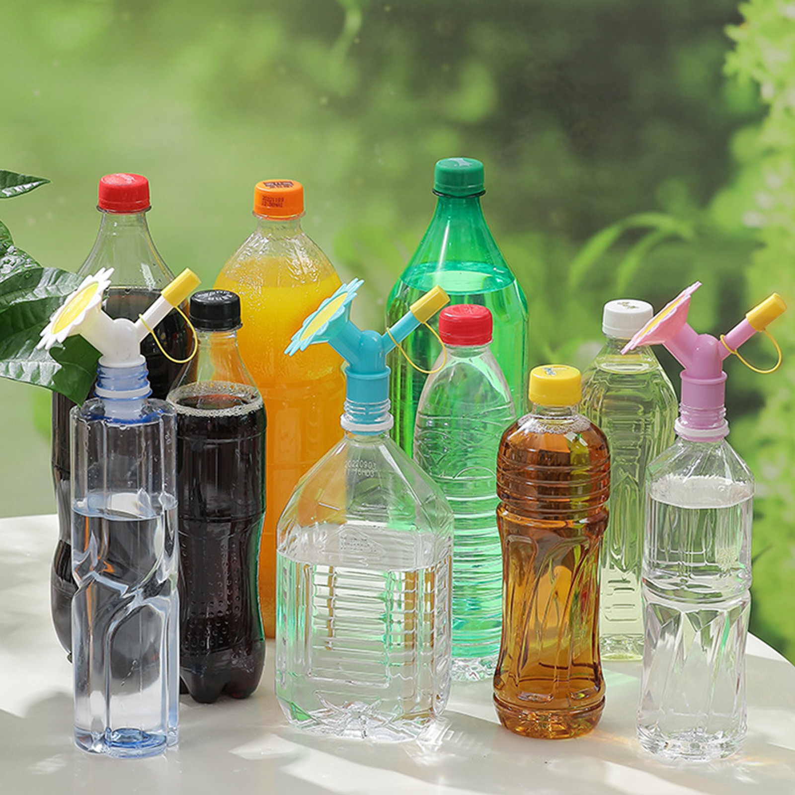 Sunflower Shape Double Head Bottle Cap Sprinkler - Universal Watering ...