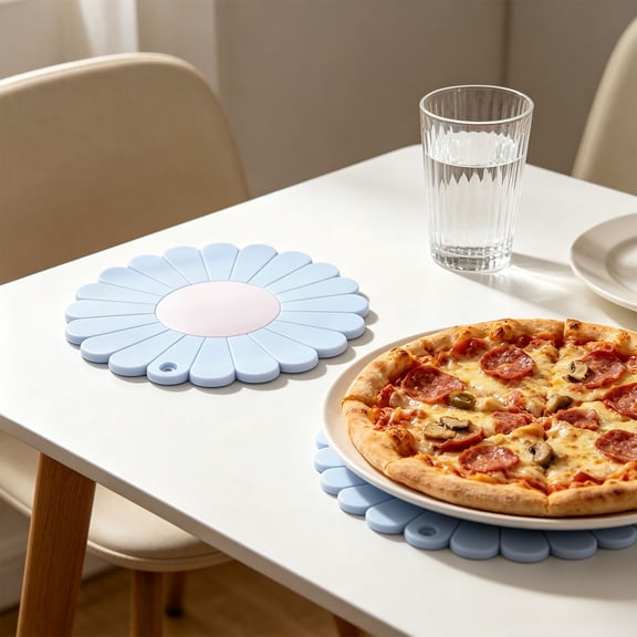 Sunflower-Shaped Silicone Placemat, Heat-Resistant Trivet Mat With Non-Slip Texture And Dishwasher Safe Construction, Versatile Table Protector For Hot Dishes And Pots