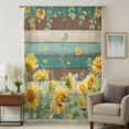 thumbnail image 1 of Sunflower Sheer Curtains 108" Extra Long, Summer Eucalyptus Botanical Floral Teal Brown Wood Light Filering Curtains, Privacy Drapes Simi Floor to Veiling Curtain for Living Room Window Treatment, 1 of 9