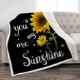 thumbnail image 1 of Sunflower Sherpa Fleece Blanket - You are My Sunshine Throw Blankets Soft Warm Lightweight Cozy Plush Sunflower Throw Blankets for Bed, Sofa, Couch, Camping, Travel 50"x60", 1 of 6