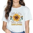 thumbnail image 1 of Sunflower Shirt For Women Just A Girl Who Loves Sunflowers T-Shirt, 1 of 4