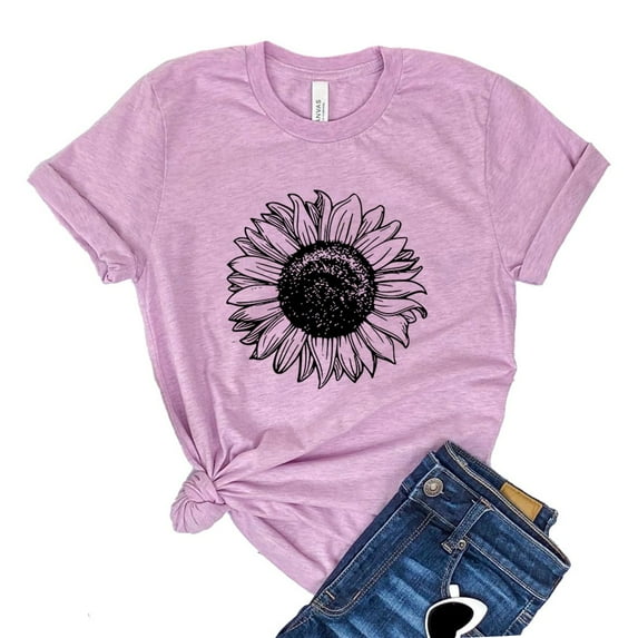 Sunflower Shirt Spring Shirts Summer Tshirt Women’s Boho Gift Botanical T-shirt Nature Lover Tee