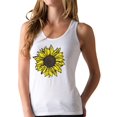 thumbnail image 1 of Sunflower Shirt for Women Girls Summer Graphic Tee Cute Racerback Tank Top XX-Large White, 1 of 5