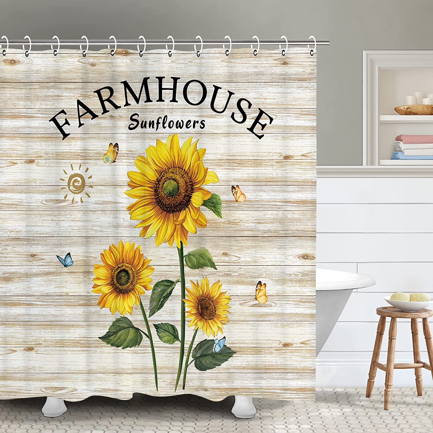 Shower Curtains With Sunflowers