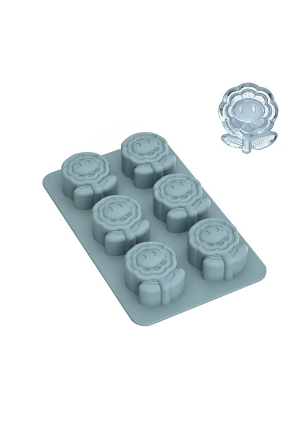 Sunflower Silicone Mold – 6 Cavity Flower Chocolate Candy Mold, Soap Resin Wax Melt Mold, Nonstick Baking Mold