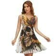 thumbnail image 1 of Sunflower Skull (7) Dress Fashion Beach Long Dresses Female Party Printed Sundress, 1 of 7