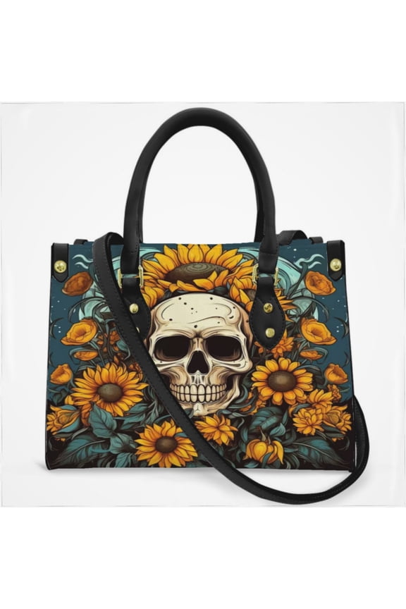 Sunflower Skull (8) Cross Body Bags For Women Small Leather Female Handbags Fashion Top-Handle Totes