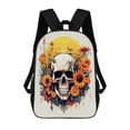 thumbnail image 1 of Sunflower Skull Large Capacity Backpacks For Teenagers Travel Bags Casual 17In Backpack, 1 of 7