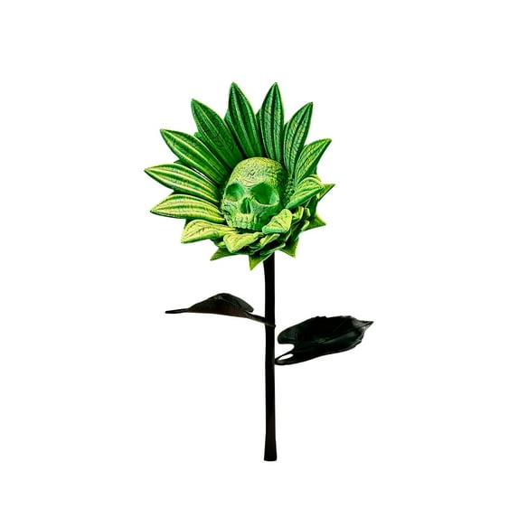 Sunflower Skulls Flower Decoration Halloween Decoration Plant Statue, Real Touch Long Stem Bouquets for Home Wedding Party Decor
