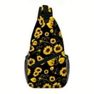 Sling Bag Perple Black W-W-E Crossbody Chest Pack Travel Hiking Sling Backpack for Daily Use