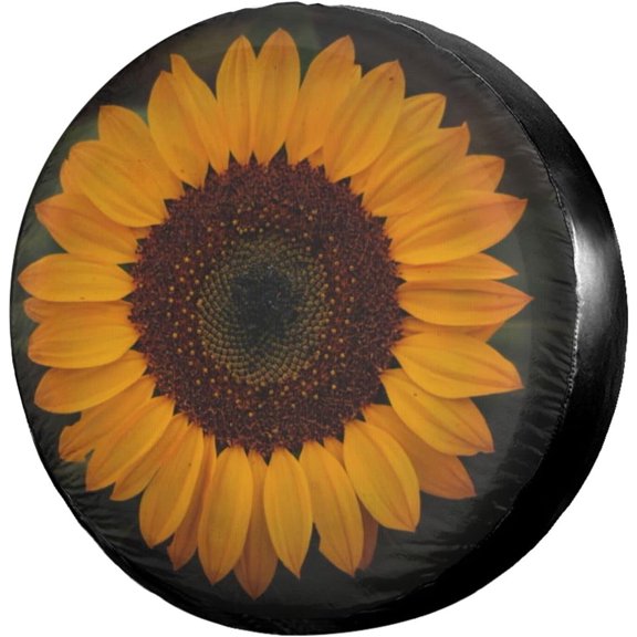 Sunflower Spare Tire Cover Dust-Proof Wheel Tire Cover Fit Trailer, RV, SUV and Many Vehicle 16 Inch