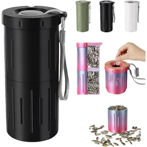 Sunflower Spit Cup, Sunflower Seed Spit Cup with Seed Organizer & Shell Storage for Outdoor, Travel, In-Car, Baseball/Softball Games  Mess-Free Snack Solution for Seeds Lovers On-the-Go(A)