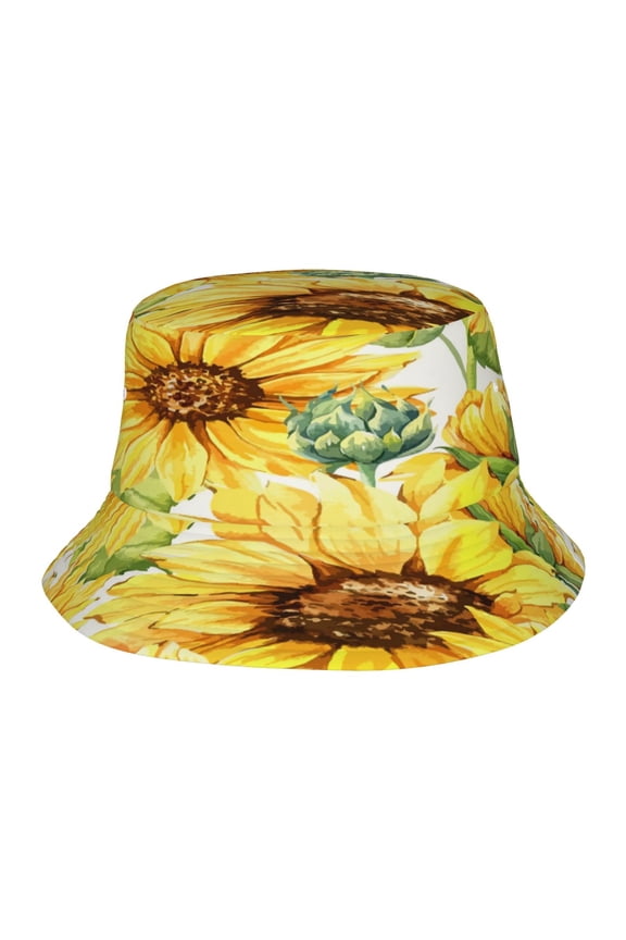 Sunflower Spring Summer Floral Fisherman's Hat Lightweight and Breathable Sun Hat Suitable for Both Men and Women