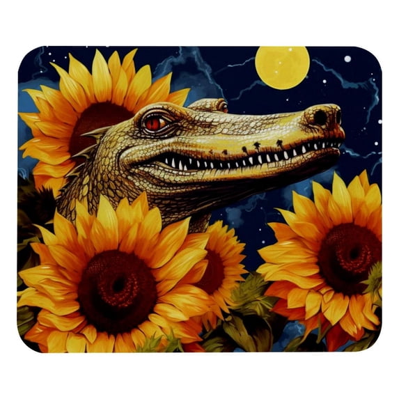 Sunflower Square Non-Slip Rubber Bottom Printed Desk Mat Mouse Mat Gaming Mousepad Desk Pad - 8.3x9.8 Inch, Suitable for Office and Gaming