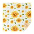 thumbnail image 1 of Sunflower Square Tablecloth 42x42in(107x107cm) – Waterproof Polyester Printed Table Cover, Wrinkle Resistant & Washable for Kitchen Dining Picnic Party Decor, 1 of 6