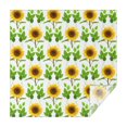 thumbnail image 1 of Sunflower Square Tablecloth 42x42in(107x107cm) – Waterproof Polyester Printed Table Cover, Wrinkle Resistant & Washable for Kitchen Dining Picnic Party Decor, 1 of 6