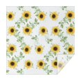 thumbnail image 1 of Sunflower Square Tablecloth 52x52in(132x132cm) – Waterproof Polyester Printed Table Cover, Wrinkle Resistant & Washable for Kitchen Dining Picnic Party Decor, 1 of 6