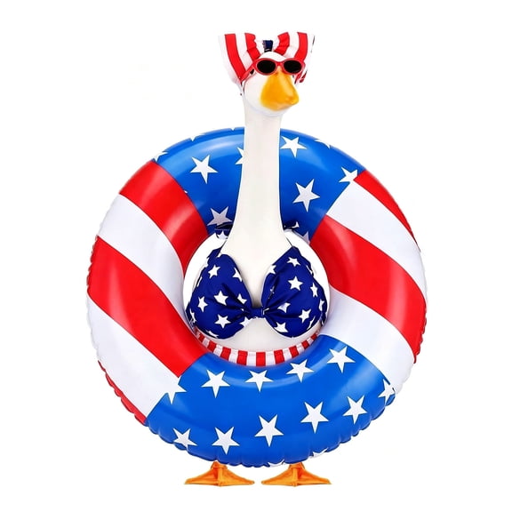 Sunflower Style Porch Goose Outfit Holiday Decoration for Garden Statue Festivals Costume for Standard 23 Inch Lawn Goose Decor