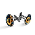 thumbnail image 1 of Sunflower Stylish Shirt Cufflinks Set for Men, Made of Stainless Steel, for Formal Attire, 1 of 6
