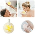 thumbnail image 1 of Sunflower Suction Cup Bath Sponge 2025 2-in-1 Exfoliating Shower Loofah with Finger Rings for Deep Cleansing & Gentle Skin Care, 1 of 4