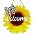 thumbnail image 1 of Sunflower Summer Welcome Door Hanger Sign for Front Door Decoration, 12Inch Spring Sunflower Welcome Wood Wreaths Door Hanging Farmhouse Porch Wall Decor Indoor Outdoor, 1 of 7
