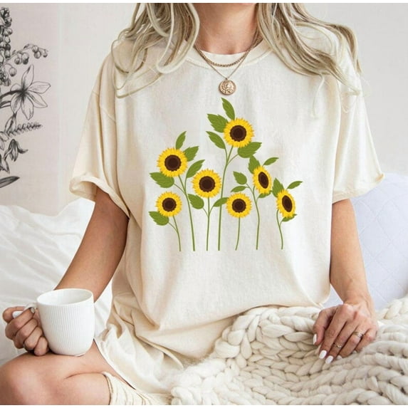 Sunflower, Sunflower Shirt, Floral Tee Shirt, Flower Shirt, Garden Shirt, Womens Fall Shirt, Sunflower Tshirt Sunflower Shirts. Sunshine Tee