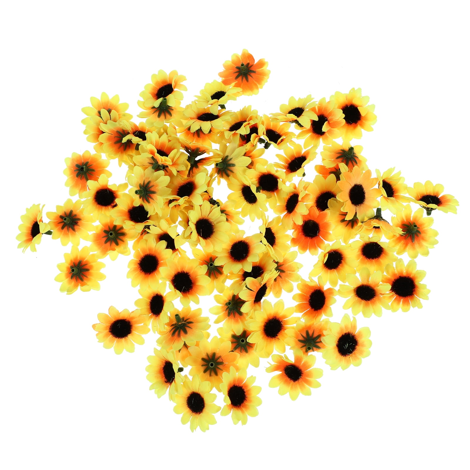 Sunflower Sunflowers Artificial Heads Silk Flowers Fake Yellow Crafts ...