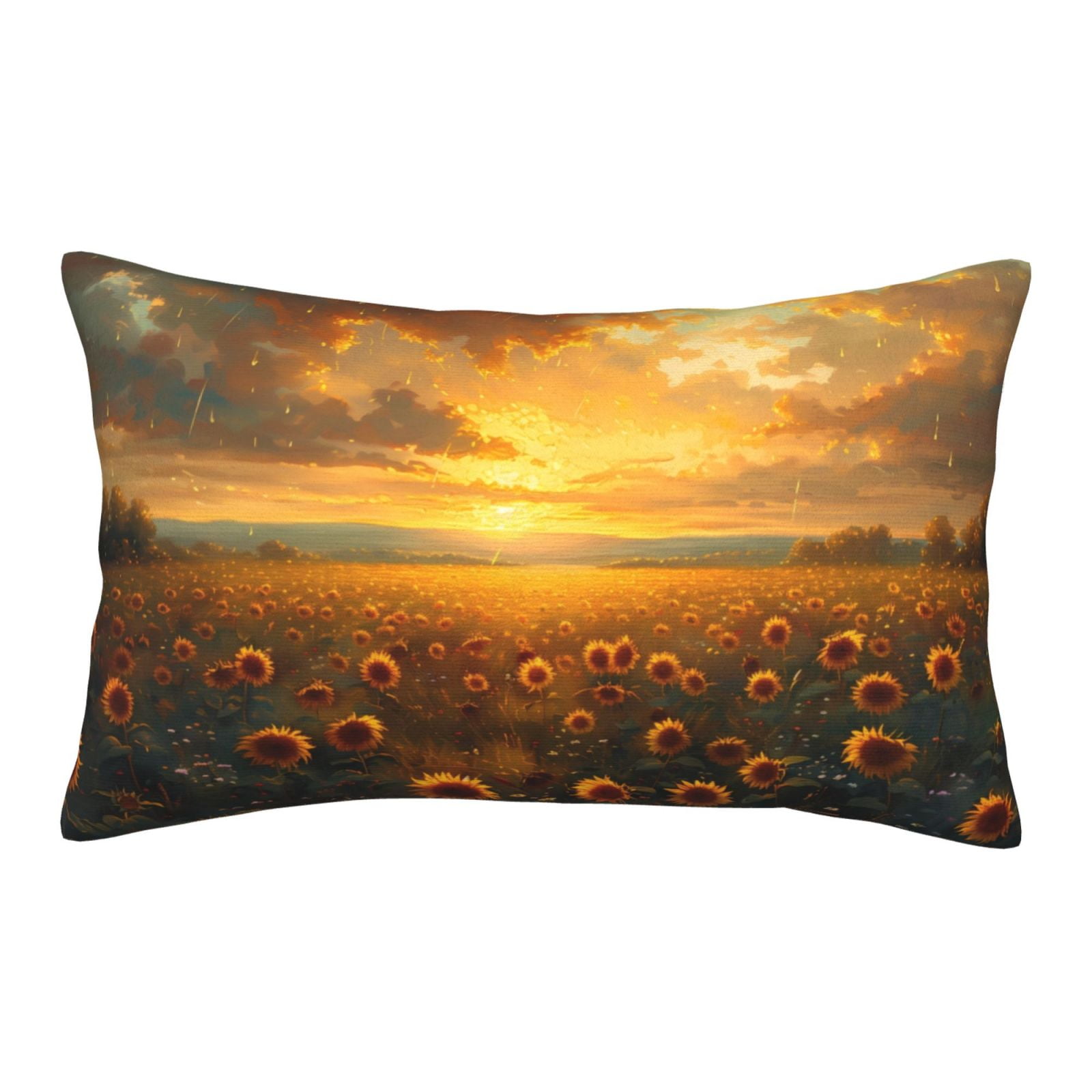 Sunflower Sunset Rainfall Toddler Pillowcases 14" x 20" Kids Pillowcases for Girls and Boys