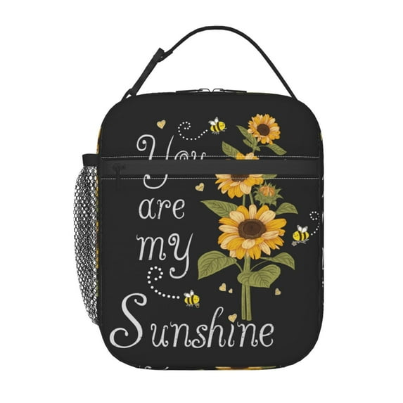 Sunflower Sunshine Insulated Lunch Bag For Women Men, Portable Leakproof Tote Cooler Meal Bag, Reusable Lunch Box For Work/Office/Picnic/Travel