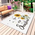 thumbnail image 1 of Sunflower Sunshine Outdoor Rug 5x7 Ft, Non Slip Washable Area Rug, Pastoral Bees Farmhouse Floral Patio Rugs Carpet Runner, Large Floor Mat for Indoor/Outdoor Deck Porch Camping, 1 of 8