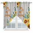 thumbnail image 1 of Sunflower Swag Valances for Windows, Kitchen Window Curtains Over Sink, Summer Botanical Elegant Floral Wooden Window Treatment Curtains for Living Room/Bedroom Curtains 2 Panel Sets 36"x45", 1 of 8