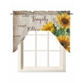 thumbnail image 1 of Sunflower Swag Valances for Windows, Small Curtains Drapes, Yellow Floral Kitchen Window Curtains Over Sink Rod Pocket Window Treatment Valance for Bedroom/Bathroom 56"x36", 1 of 5