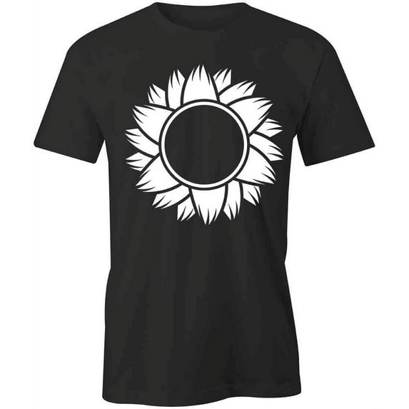 Sunflower T-Shirt | Pretty Flower Black Tee Gift