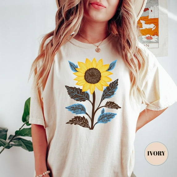 Sunflower T-Shirt, Womens Garden Shirt, Sunflower Shirt, Cute Floral Tshirt, Plant Sunflower Shirt, Sunshine Shirt, Kind Positvity Tee SWEATSHIRT All Size S-5XL