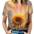 thumbnail image 1 of Sunflower T Shirts Basic T-Shirt Short Sleeve Ladies Tee Shirt Summer Graphic Clothing, 1 of 5