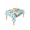 thumbnail image 1 of Sunflower Table Cloth, Teal Green Check You Are My Sunshine Bee Waterproof Tablecloth for Rectangle Tables, Reusable Washable Fabric Table Cover for Restaurant Kitchen Dining Tables 60"x102", 1 of 6