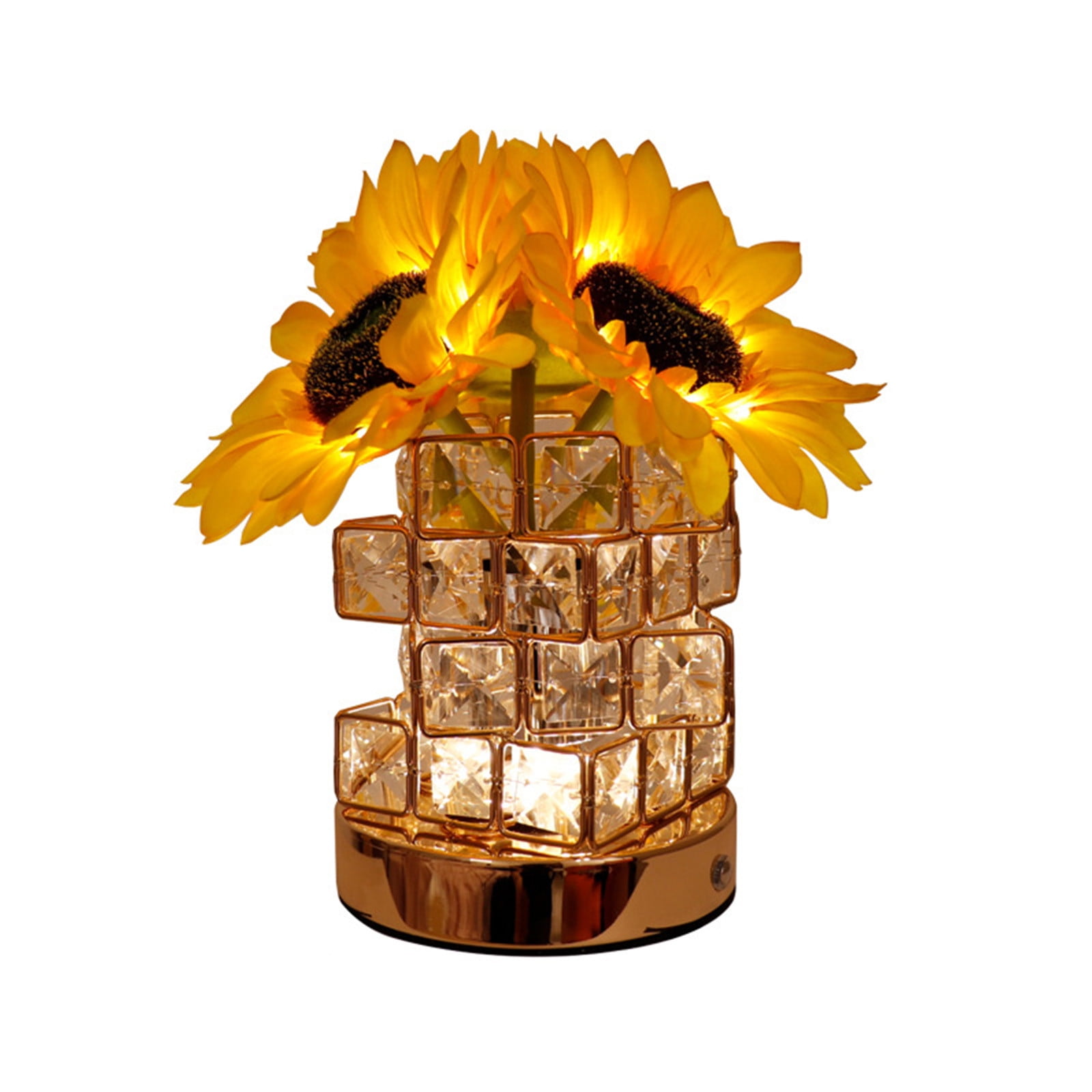 Sunflower Table Lamp, Dimmable Flower Lamp Lamp, Battery Operated
