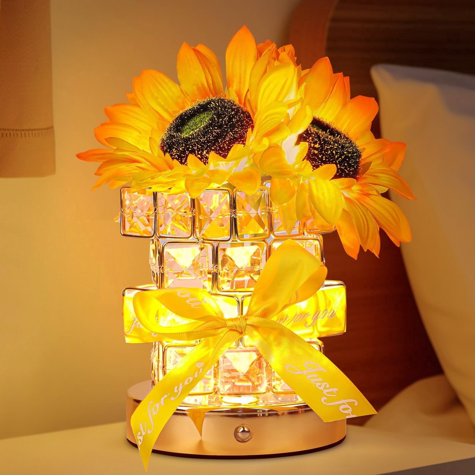 Sunflower Table Lamps, Creative Gifts for Mom Women, Night Light for Bedroom Decor, Birthday Gift Mother's Day Gifts for Women