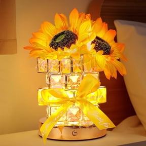 Sunflower Table Lamps, Creative Gifts for Mom Women, Night Light for Bedroom Decor, Birthday Gift Mother's Day Gifts for Women