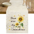 thumbnail image 1 of Sunflower Table Runner - 108 Inch Long Vintage Botanical Cotton and Linen Blended Dress Scarves Farmhouse Table Runner for Kitchen Dining, Coffee Table, 13" x 108", 1 of 8