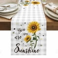 thumbnail image 1 of Sunflower Table Runner - 60 Inch Long, Kitchen Dining Table Runner Dresser Scarves, Grey Plaid You Are My Sunshine Farmhouse Farmhouse Decor for Coffee Tables Wedding Party Banquet, 1 of 8