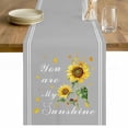 thumbnail image 1 of Sunflower Table Runner - 90 Inch Long Vintage Botanical Cotton and Linen Blended Dress Scarves Farmhouse Table Runner for Kitchen Dining, Coffee Table, 13" x 90", 1 of 8
