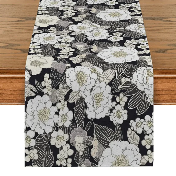 Sunflower Table Runner Holiday Party Kitchen Dining Table Runner Table Center for Home Dining Party Wedding Indoor Outdoor r