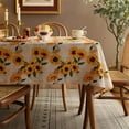 thumbnail image 1 of Sunflower Tablecloth,Orange Floral Table Cloth for Rectangle Tables,Waterproof Resistant Flower Table Cover for Kitchen Dining Room(60 X 84 INCH), 1 of 6