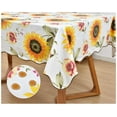 thumbnail image 1 of DurableDelights Floral Waterproof Oil-Proof Vinyl Flannel Back Tablecloth 60 x 104 Inch, 1 of 10